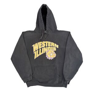 Vintage Western Illinois University WIU Bulldogs Hoodie Sweatshirt Mens Medium